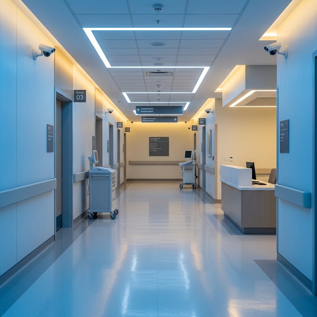 Modern hospital exterior